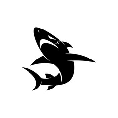 Shark logo design vector isolated Symbol illustration template