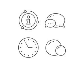 Peas line icon. Chat bubble, info sign elements. Tasty seed sign. Vegan food symbol. Linear peas outline icon. Information bubble. Vector