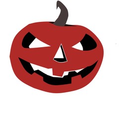 halloween pumpkin isolated on white background