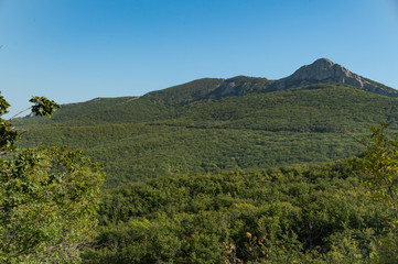 Mountains in Crimea. September. This place is located near the town of Sudak. Autumn in Crimea.  the city of Feodosiya. Russia. Ukraine.