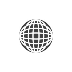 Earth globe grid vector icon. filled flat sign for mobile concept and web design. Geography globe grid glyph icon. Symbol, logo illustration. Vector graphics