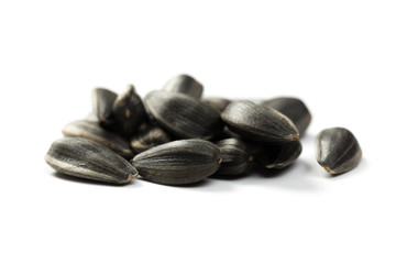 Sunflower seeds isolated on white background