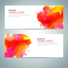 set of colorful banners