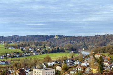 Obraz premium View of the surroundings, Burghausen, Germany