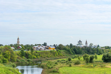 Picturesque summer view of Suzdal, Russia. The Golden ring of Russia.