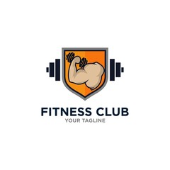 Fitness logo design template health or gym vector image
