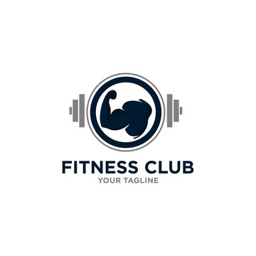 Fitness logo design template health or gym vector image