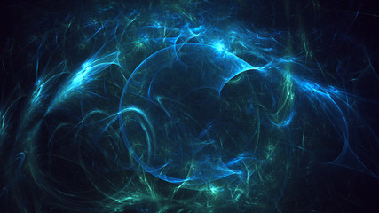 3D rendering abstract fractal electromagnetic background 