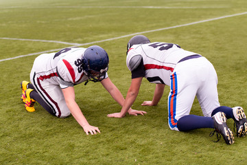 professional american football players training