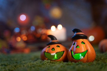 Fototapeta premium Halloween background, pumpkins