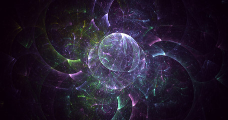 3D rendering abstract fantasy light fractal background