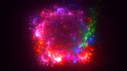 3D rendering abstract fantasy light fractal background