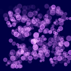 Bokeh light, shimmering blur spot lights on blue abstract background