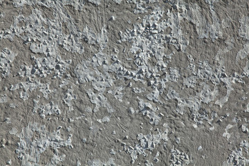 Gray concrete wall, background. The texture of the old wall with exfoliated whitewash, darkened by old age
