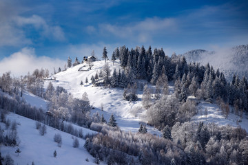 Snow in the mountains