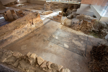 archeology roman house rimini a tourist town on the adriatic coast italy