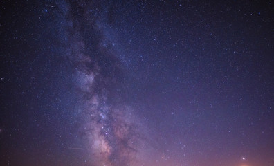 Beautiful night starry sky with Milky way.	