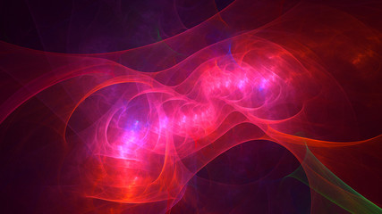 3D rendering abstract fractal polygon background