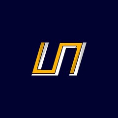 Letter UN Abstract Creative Icon Logo Design Template Element Vector