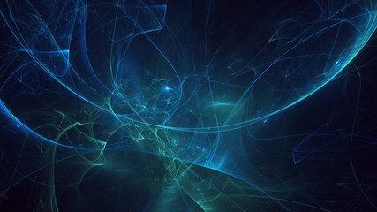 3D rendering abstract fractal polygon background