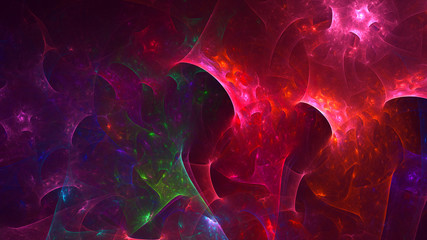 3D rendering abstract fractal polygon background