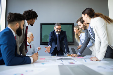 Business people conference and meeting in modern office