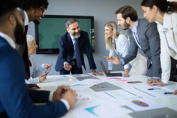 Meeting Corporate Success Business Brainstorming Teamwork Concept