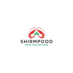 shrimp logo design - vector