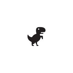 dinosaur logo icon - vector