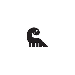 dinosaur logo icon - vector