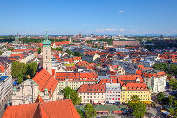 Naklejka na ściany i meble aerial view of Munich Bavaria , Germany 