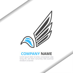 Bird and Wing Logo Design Concept, simple modern for your brand, animal shop, company, corporate
