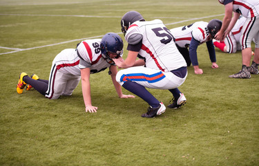 professional american football players training