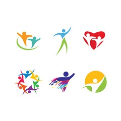Community, network and social logo