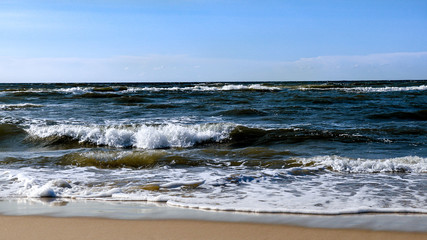 Morze Bałtyk - fale - obrazy, fototapety, plakaty