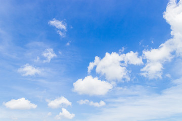 Naklejka na ściany i meble blue sky and white cloud fluffy