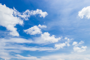 Naklejka na ściany i meble blue sky and white cloud fluffy
