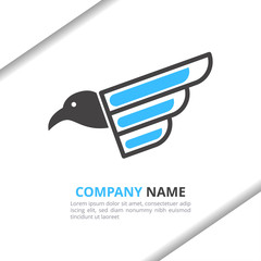 Bird and Wing Logo Design Concept, simple modern for your brand, animal shop, company, corporate
