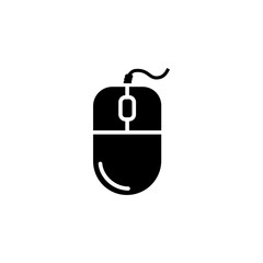Obraz premium computer mouse icon,outline mouse icon, flat design best vector computer mouse illustration