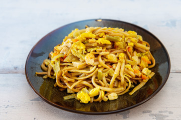 asian food noodles on the table
