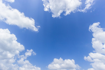 Obraz na płótnie Canvas blue sky and white cloud fluffy