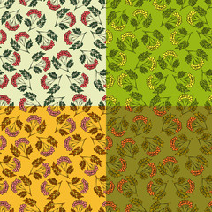 Seamless fruit background