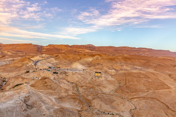 Negev desert in Israel at sunset