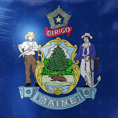 Fototapeta na wymiar Maine State flag icon