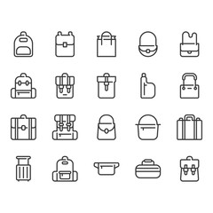 Bag icon set.Vector illustration
