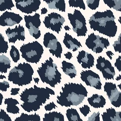 Wall murals Animals skin Trendy snow leopard seamless pattern