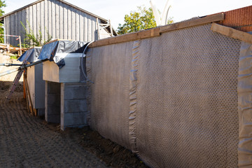 External wall insulation around a newly built basement