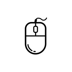 Obraz premium computer mouse icon,outline mouse icon, flat design best vector computer mouse illustration