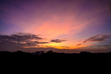Beautiful sunset and sunrise sky.