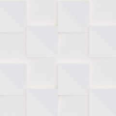 3D pattern made of white and beige geometric shapes, creative background or wallpaper surface made of light and shadow. Futuristic decorative abstract texture design, simple graphic elements